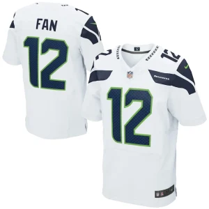 12s seattle seahawks nike elite jersey White