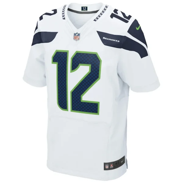 12s seattle seahawks nike elite jersey White 44