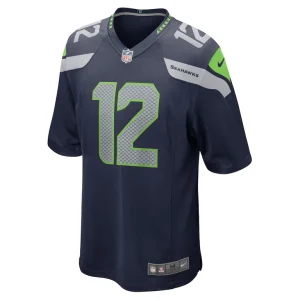 12s seattle seahawks nike game team jersey College navy M