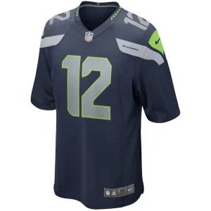 12s seattle seahawks nike team game jersey College navy M