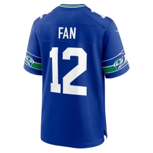 12s seattle seahawks nike throwback player game jersey Royal L