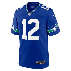 12s seattle seahawks nike throwback player game jersey Royal M