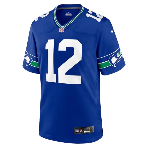 12s seattle seahawks nike throwback player game jersey Royal M
