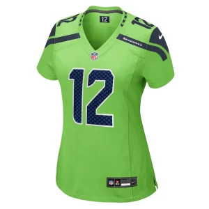 12s seattle seahawks nike womens game jersey Neon green M