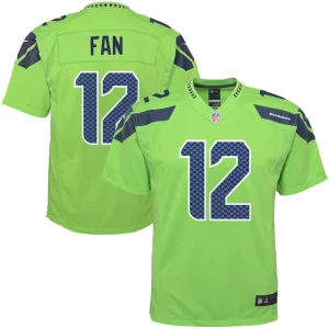 12s seattle seahawks nike youth game jersey Neon green