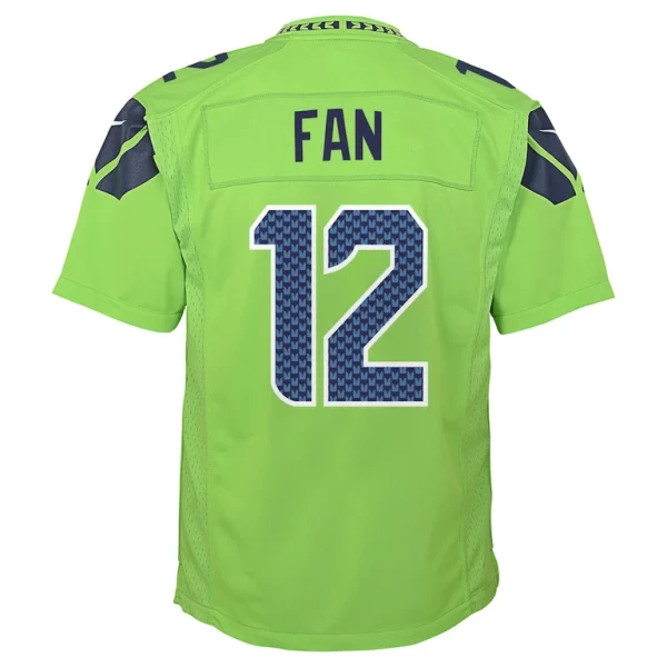 12s seattle seahawks nike youth game jersey Neon green Yth L