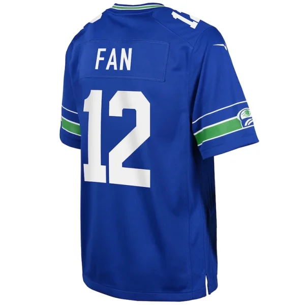 12s seattle seahawks nike youth game jersey Royal Yth L
