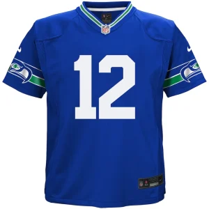 12th fan seattle seahawks nike toddler game jersey Royal 3T