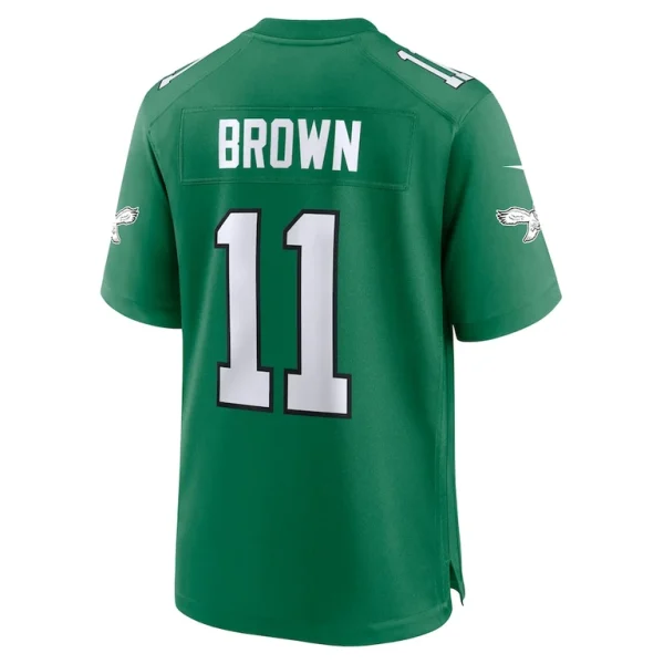 A.j. brown philadelphia eagles nike super bowl lix 2nd alternate game jersey Kelly green L