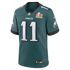 A.j. brown philadelphia eagles nike super bowl lix game player jersey Midnight green M