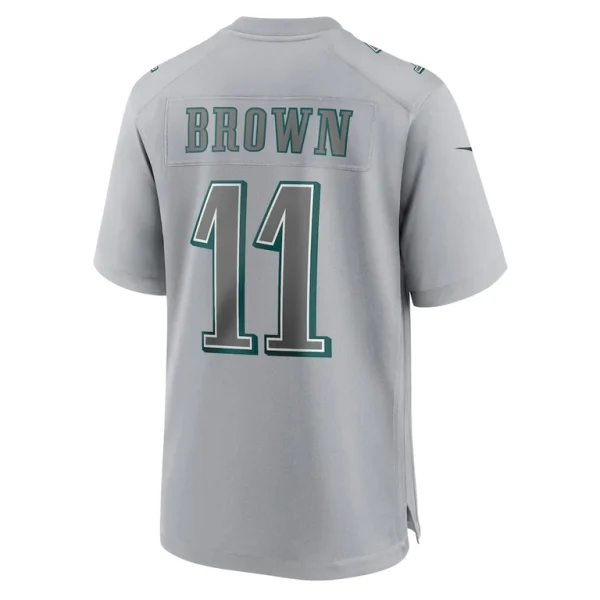 A.j. brown philadelphia eagles nike super bowl lvii patch atmosphere fashion game jersey Gray L