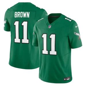 A.j. brown philadelphia eagles nike vapor f.u.s.e. limited jersey Kelly green