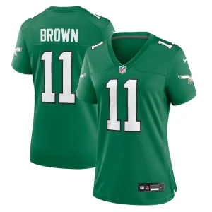 A.j. brown philadelphia eagles nike womens player jersey Kelly green