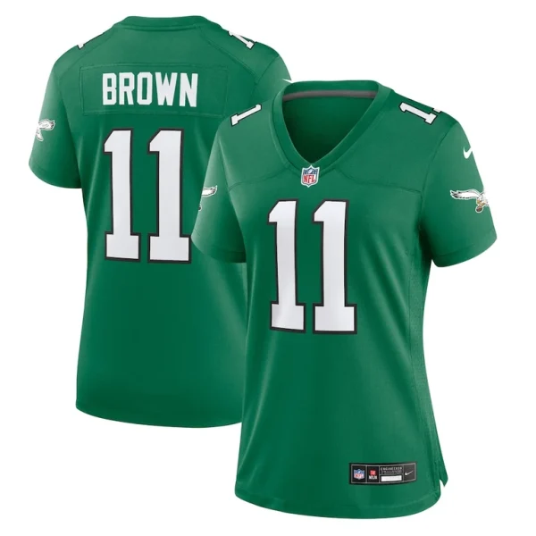 A.j. brown philadelphia eagles nike womens player jersey Kelly green