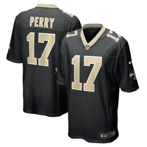 A.t. perry new orleans saints nike team game jersey Black