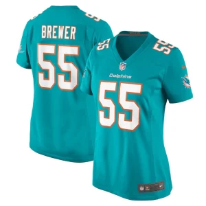 Aaron brewer miami dolphins nike womens game jersey Aqua
