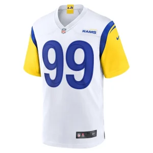 Aaron donald los angeles rams nike alternate game jersey White M