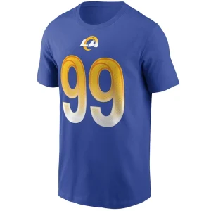 Aaron donald los angeles rams nike name number t shirt Royal M