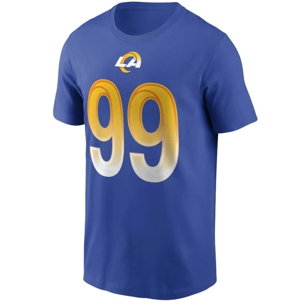Aaron donald los angeles rams nike name number t shirt Royal M