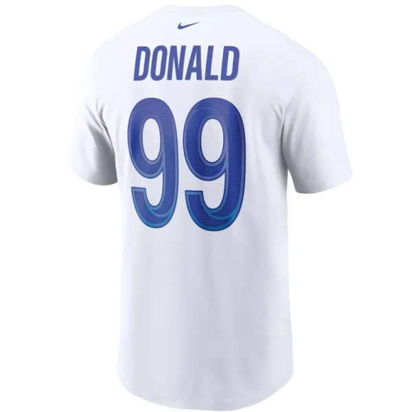Aaron donald los angeles rams nike name number t shirt White L
