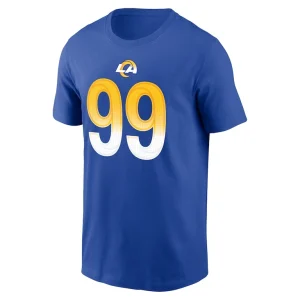 Aaron donald los angeles rams nike player name number t shirt Royal M