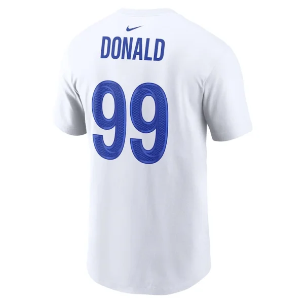 Aaron donald los angeles rams nike super bowl lvi bound name number t shirt White L
