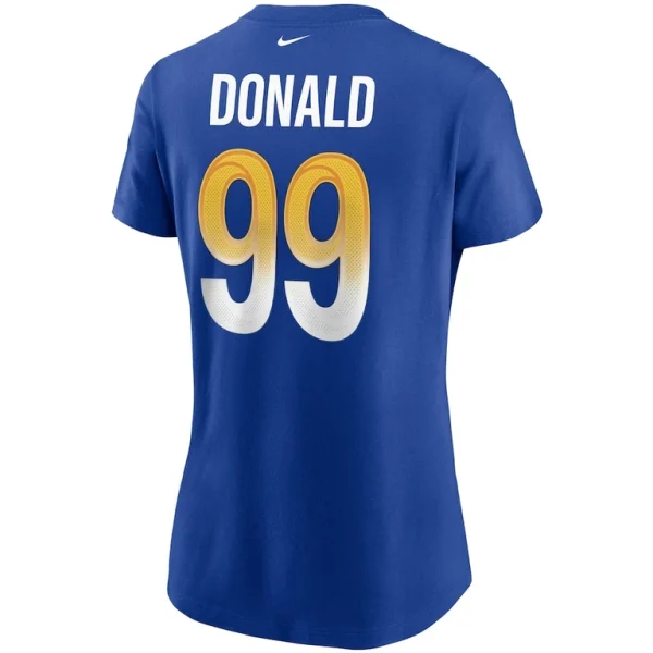Aaron donald los angeles rams nike womens name number t shirt Royal L
