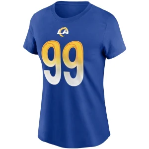 Aaron donald los angeles rams nike womens name number t shirt Royal M