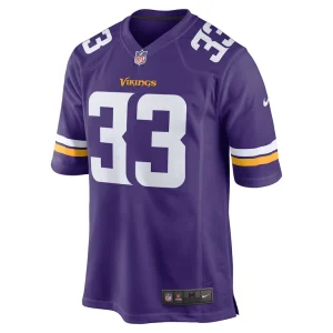 Aaron jones minnesota vikings nike game jersey Purple M