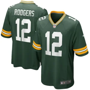 Aaron rodgers green bay packers nike game player jersey Green