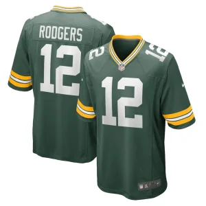Aaron rodgers green bay packers nike game team jersey Green