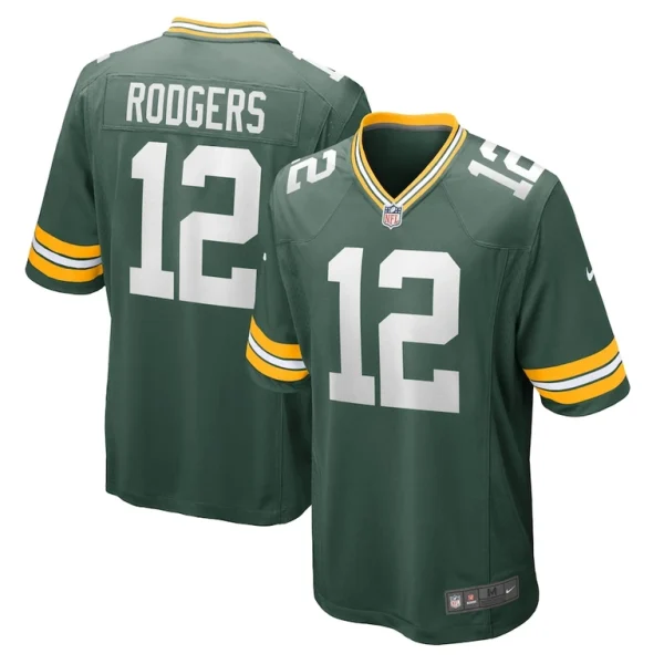 Aaron rodgers green bay packers nike game team jersey Green