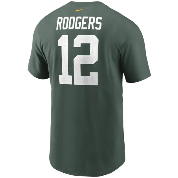 Aaron rodgers green bay packers nike name number t shirt Green L