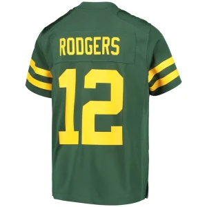 Aaron rodgers green bay packers nike youth game jersey Green Yth L