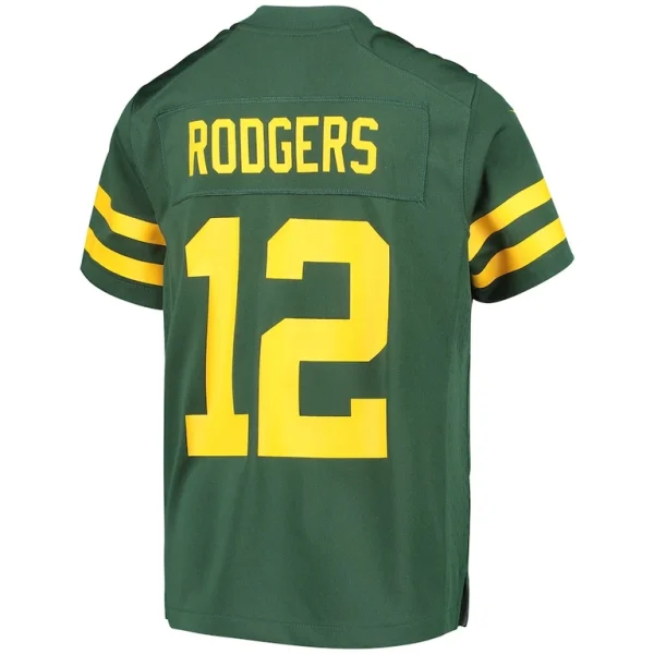 Aaron rodgers green bay packers nike youth game jersey Green Yth L