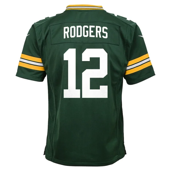 Aaron rodgers green bay packers nike youth game jersey Green Yth L