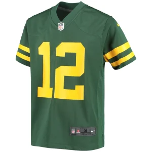Aaron rodgers green bay packers nike youth game jersey Green Yth M