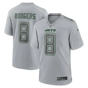Aaron rodgers new york jets nike atmosphere fashion game jersey Heather gray