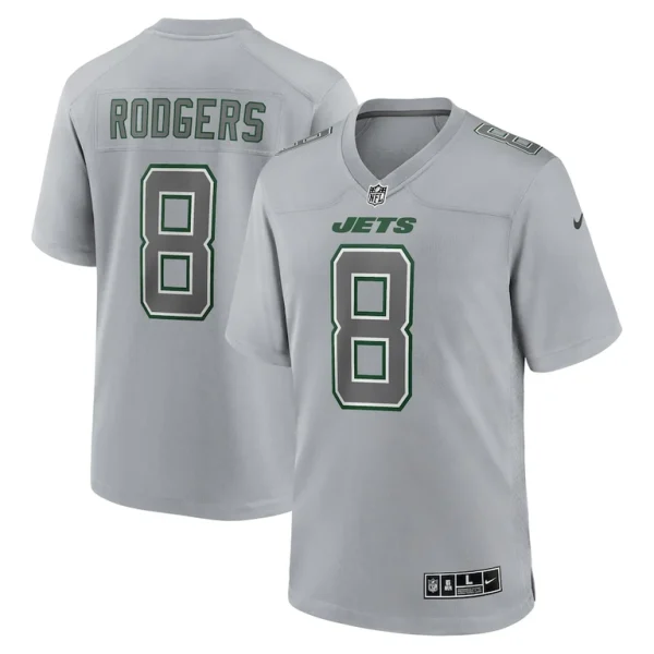 Aaron rodgers new york jets nike atmosphere fashion game jersey Heather gray