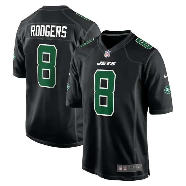 Aaron rodgers new york jets nike fashion game jersey Black