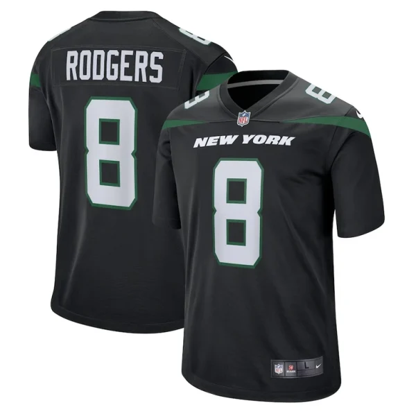 Aaron rodgers new york jets nike game jersey Black