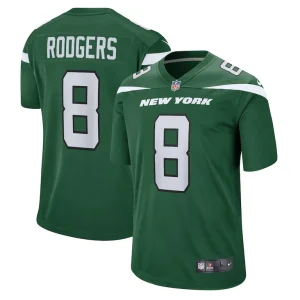 Aaron rodgers new york jets nike game jersey Gotham green
