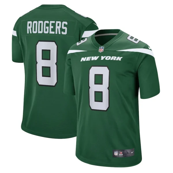 Aaron rodgers new york jets nike game jersey Gotham green