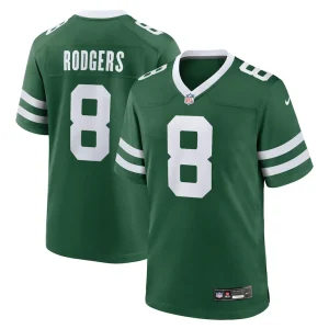 Aaron rodgers new york jets nike game jersey Legacy green