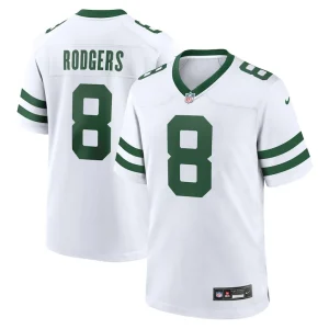 Aaron rodgers new york jets nike game jersey Legacy white