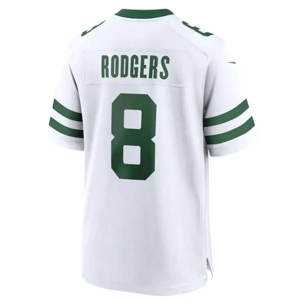 Aaron rodgers new york jets nike game jersey Legacy white L