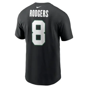 Aaron rodgers new york jets nike name number t shirt Black L
