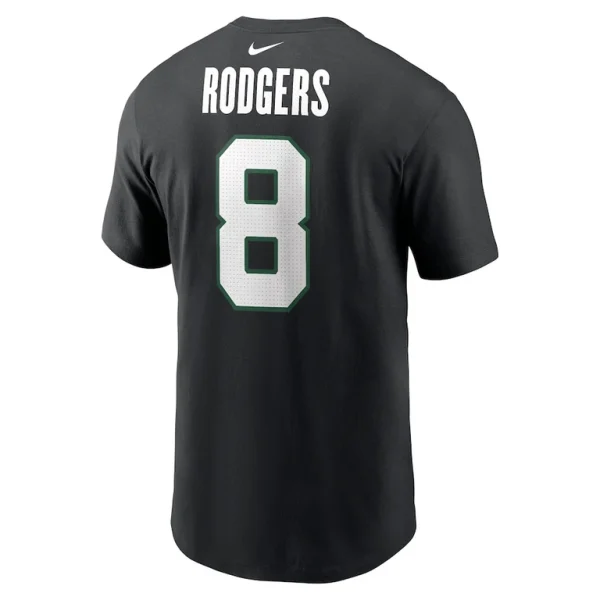 Aaron rodgers new york jets nike name number t shirt Black L