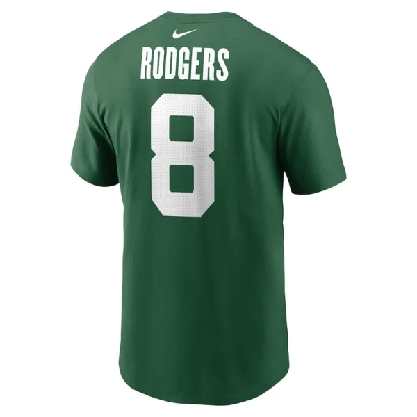 Aaron rodgers new york jets nike name number t shirt Legacy green L