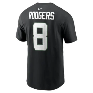 Aaron rodgers new york jets nike player name number t shirt Black L